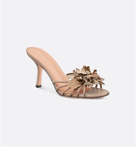 Dior Blossom Heeled Slide Nude Lambskin | DIOR