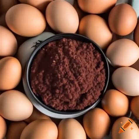 Black and yellow GymStore egg protein powder bag on Craiyon