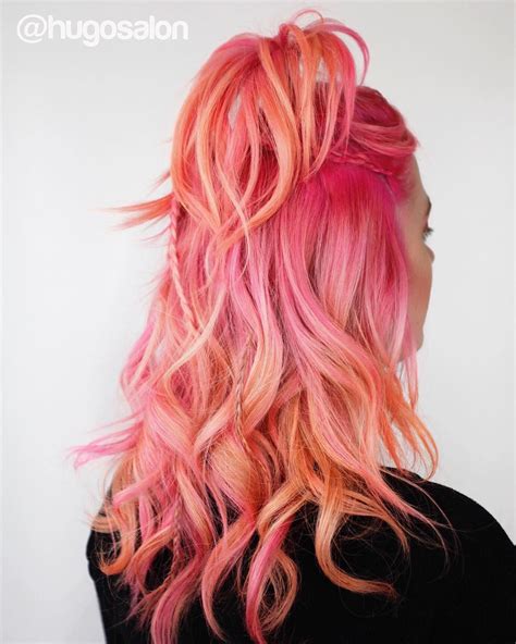 Orange And Pink Ombre Hair