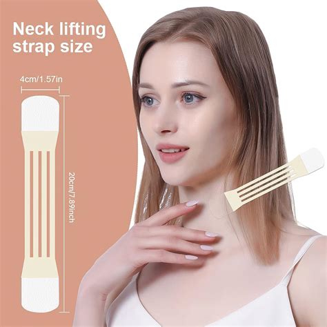 Instant Neck Lift Tape Kit - 4pcs Elastic Bands & 20pcs Replacement ...