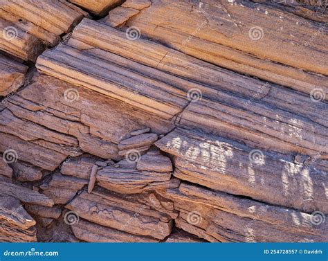Detail of Striated Red Rocks Along Burr Trail Road Near Capitol Reef ...