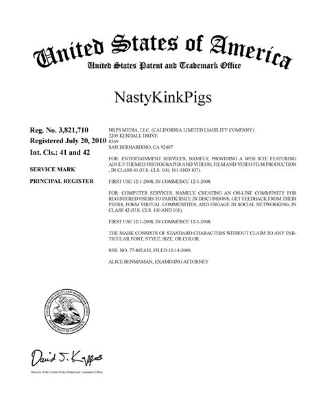 NASTYKINKPIGS - NKPS Media, LLC. Trademark Registration