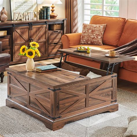 Amazon.com: JXQTLINGMU Farmhouse Lift Top Coffee Table with Storage, 36 ...
