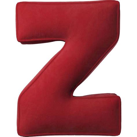Coussin en velours Lettre Z 35 x 10 x 40 cm Rouge Cerise | Leroy Merlin