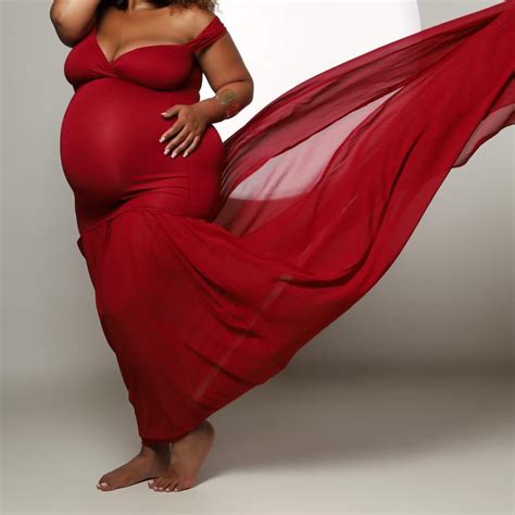 Stunning red maternity dress Long flowing trail... - Depop