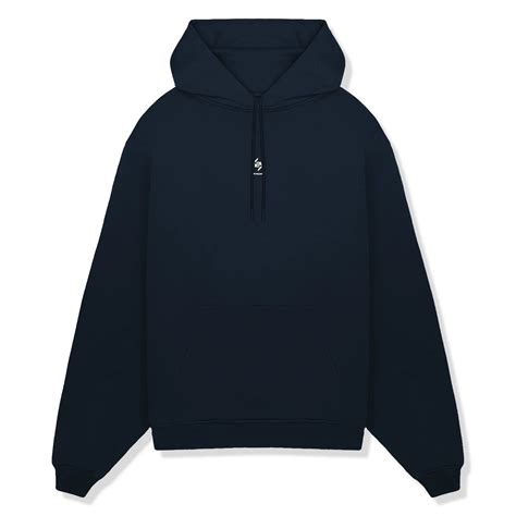 Represent 247 Oversized Navy Blue Hoodie & 247M458-039