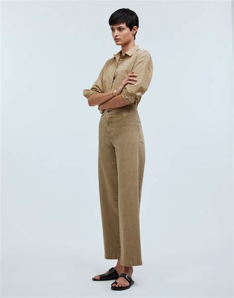 The Petite Emmett Wide-Leg Crop Pant: Welt Pocket Edition | Madewell