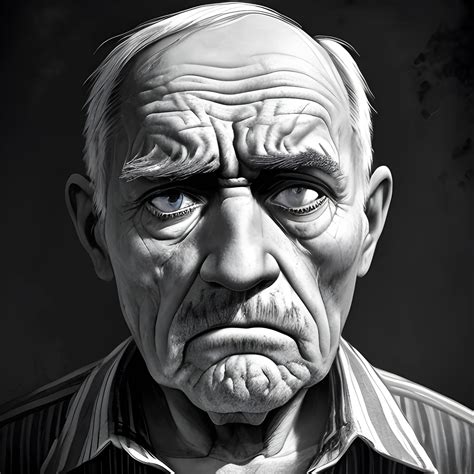 a sad old man face darknees - Arthub.ai