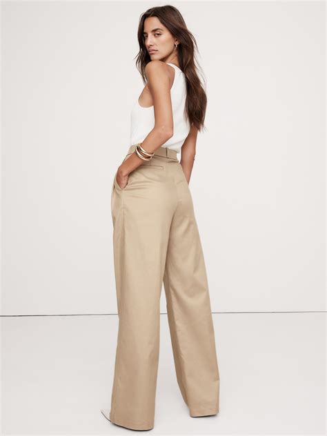 Carmel Pleated Wide-Leg Pant | Banana Republic