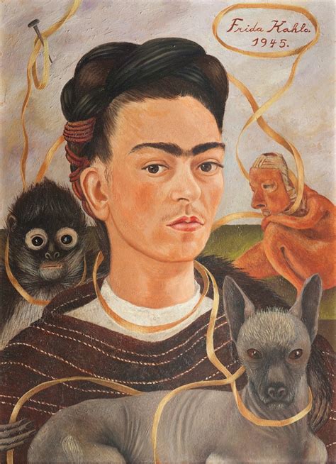 Frida Kahlo Self Portrait With Monkey 1940