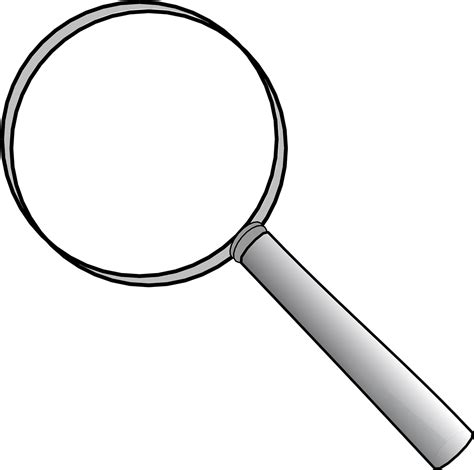 Magnifying Glass Vector Black And White