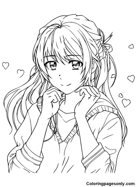 Anime Girl Coloring Pages Online at Bernice Astle blog
