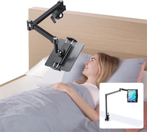 Amazon.com: elitehood iPad Holder for Bed, Fully Adjustable Desk iPad ...
