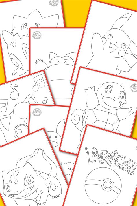 Pokemon Coloring Pages Free Printable Pokemon