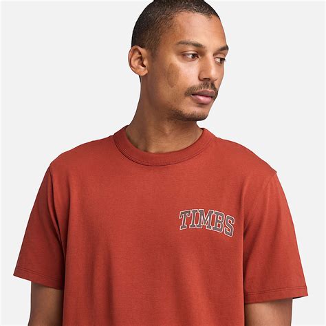 TIMBS Graphic T-Shirt for Men in Red