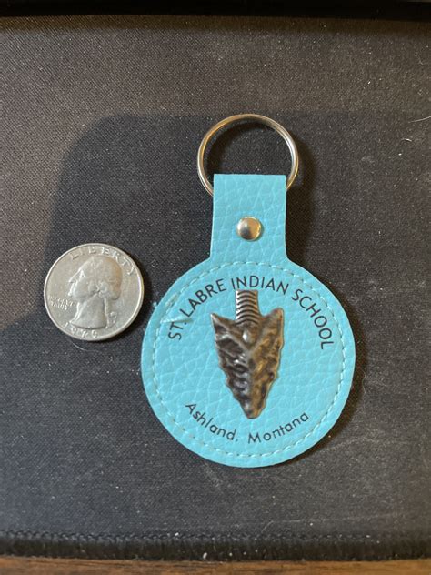 Vintage Keychain ST. LABRE INDIAN SCHOOL Key Ring Fob ASHLAND MT Native ...