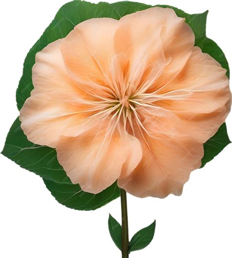 Premium PSD | Peach color flower closeup glowing translucent peach ...