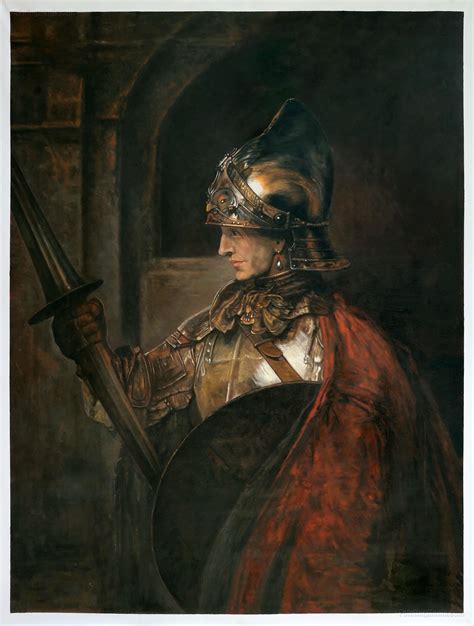 A Man in Armour (Alexander the Great) - Rembrandt van Rijn Paintings