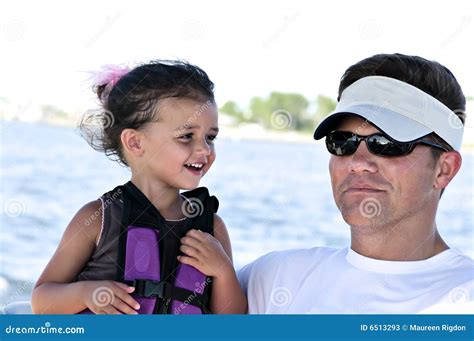 Father and Daughter on Vacation Stock Image - Image of ocean, water ...