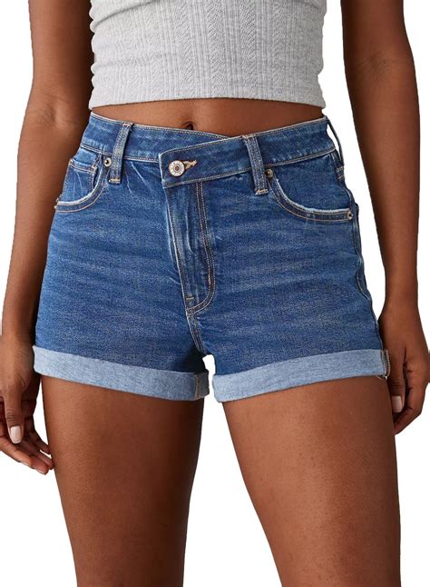 DOKOTOO Women's Jean Shorts High Waisted Stretchy Denim Shorts Summer ...