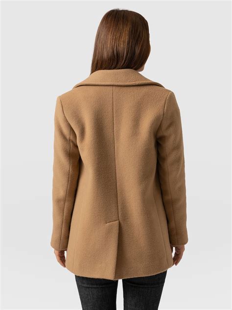 Quinn Pea Coat Camel - Women's Coats | Saint + Sofia® USA – Saint ...