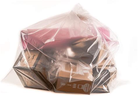 Yangita (50 Pack) 35x55 inch Large Heavy Duty Clear Trash Bags - Leaves ...