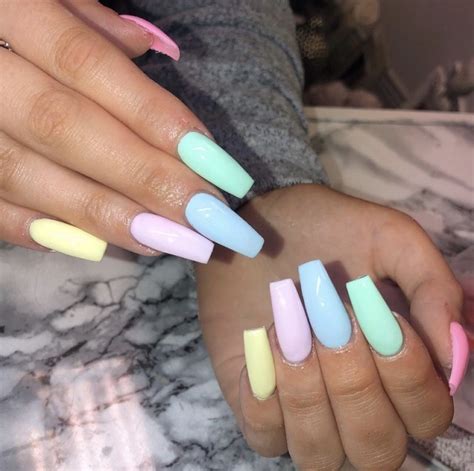 Acrylic Nails Pastel - Cute Pastel Ombres Acrylic Nails Youtube / For a ...