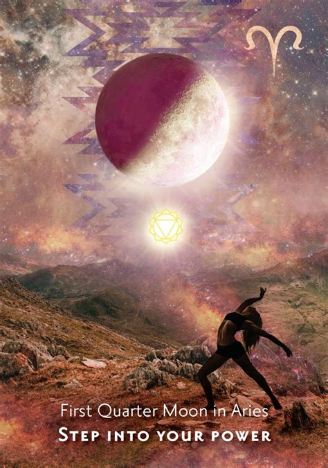 First Quarter Moon in Aries | Moon, Solar plexus chakra, Aries