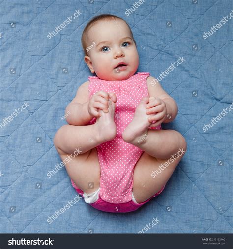 Cute Chubby Baby Girl Pink Romper Stock Photo 313192160 - Shutterstock