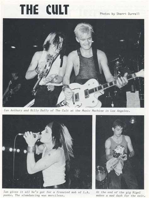 The Cult, live in LA Danielle Dax, Ian Astbury, Unhappy Birthday, Goth ...
