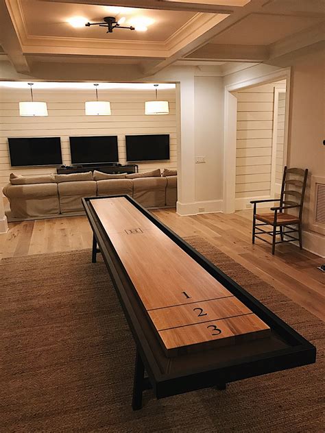 Custom Shuffle Board Table | Basement makeover, Home, Finished basement ...