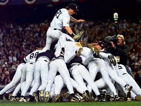 The Yankees celebrate their 1996 World Series victory over Atlanta. I ...