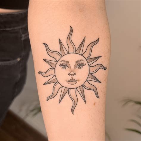 Sun Tattoo Outline Simple