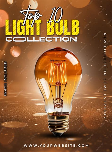 Premium PSD | A poster for light bulb ads promotion template