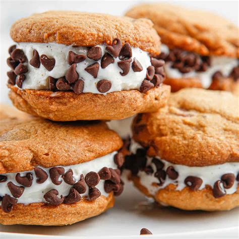 Chocolate Chip Cookie Dough Ice Cream Sandwich
