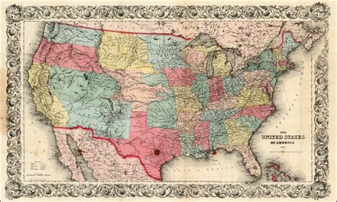Vintage United States Map Paper