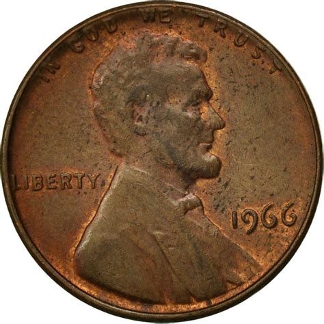 One Cent 1966 Lincoln Memorial, Coin from United States - Online Coin Club