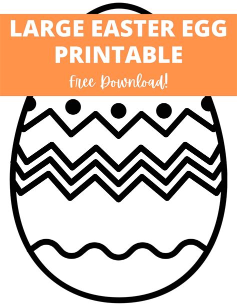 Large Easter Egg Printable Template to Decorate and Color – Habitat for Mom