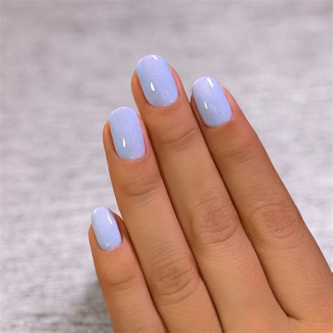 Ilnp carried away creamy periwinkle blue holographic jelly nail polish ...