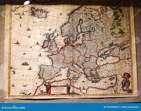 Map Of Medieval Europe In The Museum Of The Ostroh Academy, 17th ...