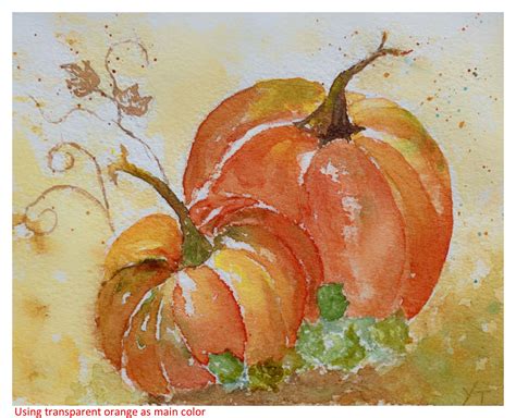 Watercolor Pumpkins Painting