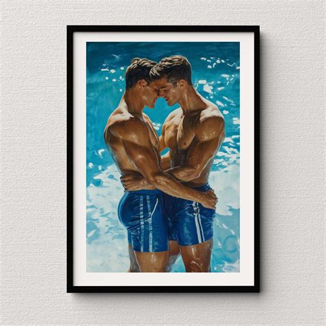 Gay Art, Gay Love, Digital Wall Art, Gay Lovers, Gay Wall Art, Great ...