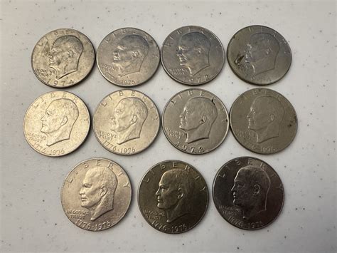 11 - United States Eisenhower Dollar Coins - Bosley Auctioneers