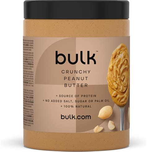 Bulk Natural Roasted Peanut Butter Tub, Crunchy, 1 kg, Packaging May ...