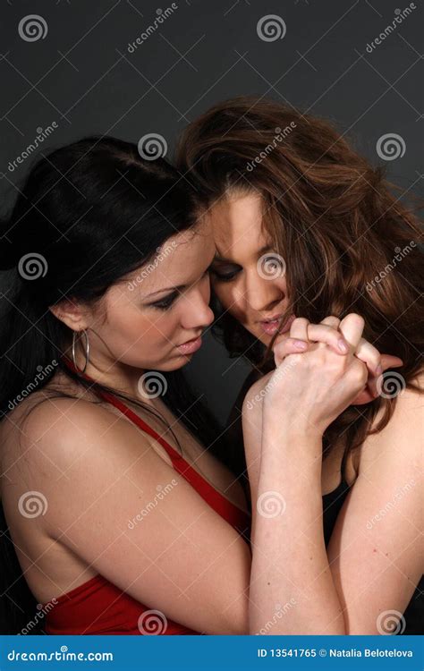 Two Young Lesbian Girl Friend Stock Image - Image of fashion, female ...