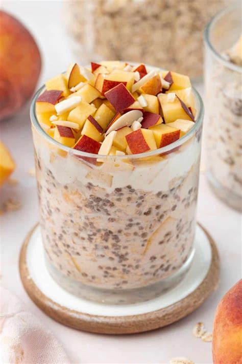 Peach Overnight Oats - It's Not Complicated Recipes