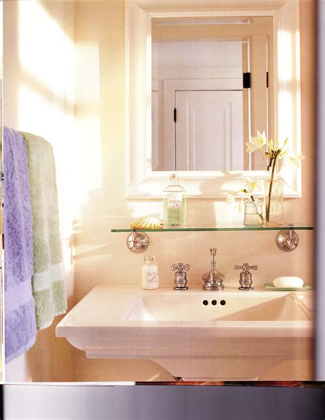 Shelf Above Pedestal Sink at Olivia Quinn blog