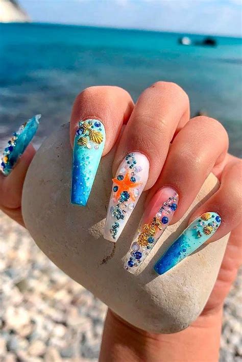10 Beach Nail Designs in One Color