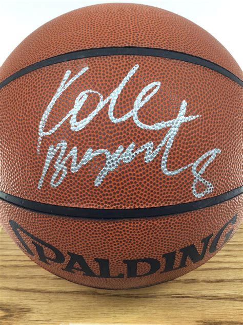 Lot - Kobe Bryant Autographed Basketball w/ Display