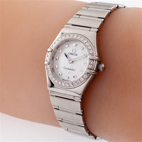 Omega Women's Stainless Steel Quartz Constellation Watch MOP Dial ...